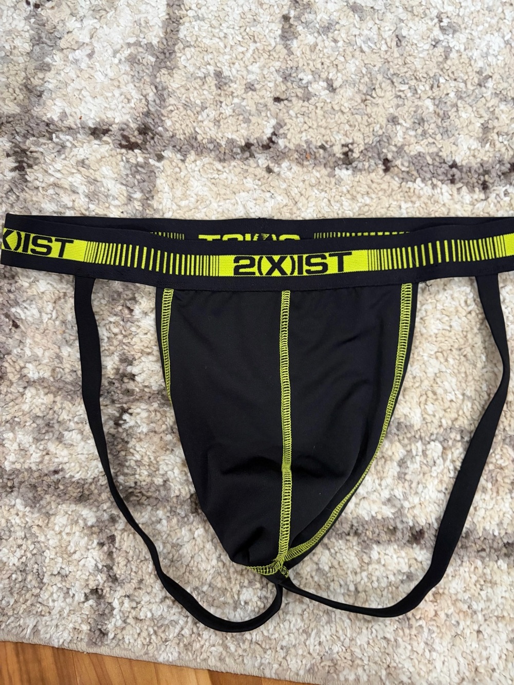 2xist Black Performance Brief with Neon Yellow Stitching